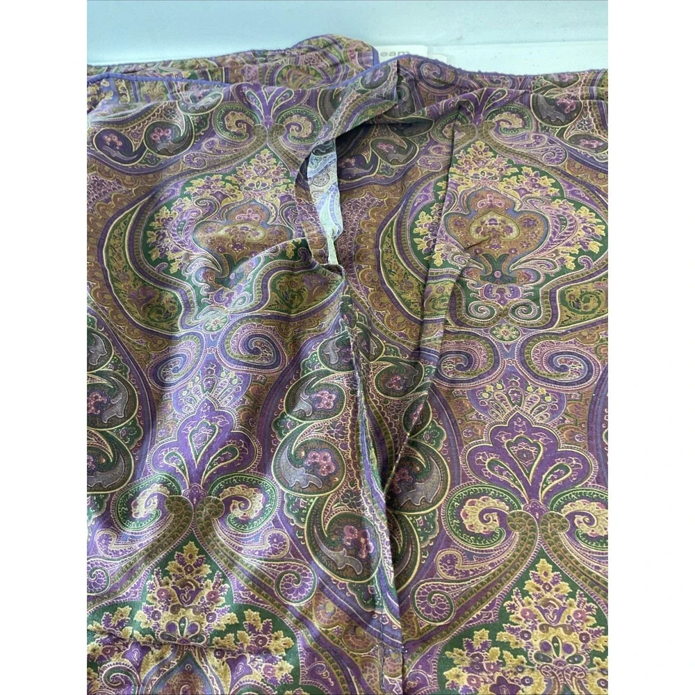 Lot (2) Ralph Lauren Chaps Preston Pillow Shams Cases Standard Purple Paisley